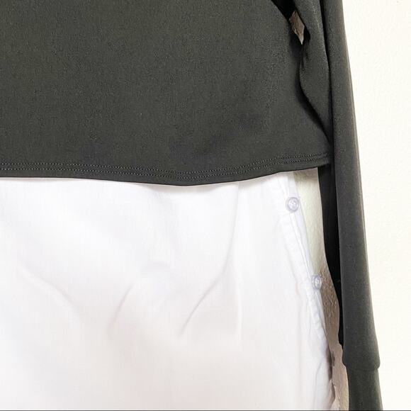 DREW Black Layered Side Button Mock Neck Top Size XS - Picture 8 of 11